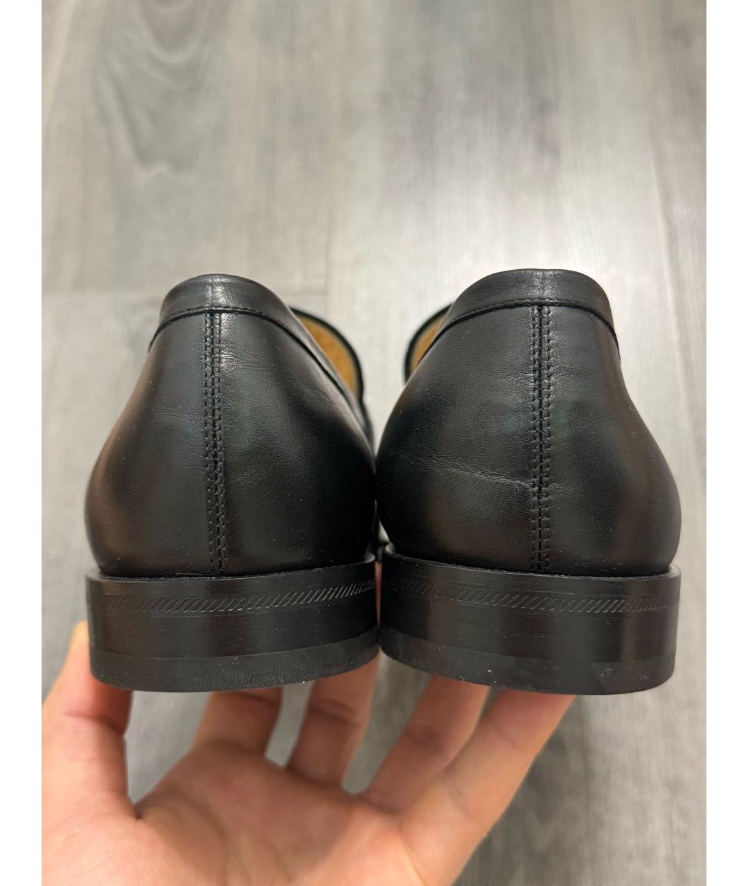 LOUIS VUITTON Черные кожаные лоферы, фото 4