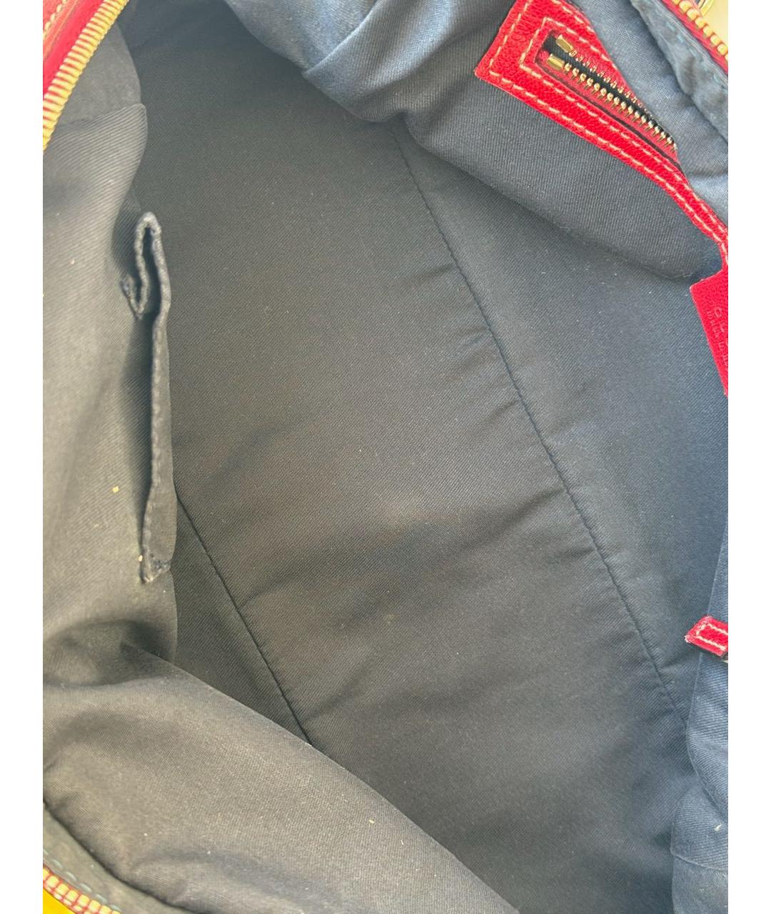 GUCCI Красная кожаная сумка с короткими ручками, фото 7