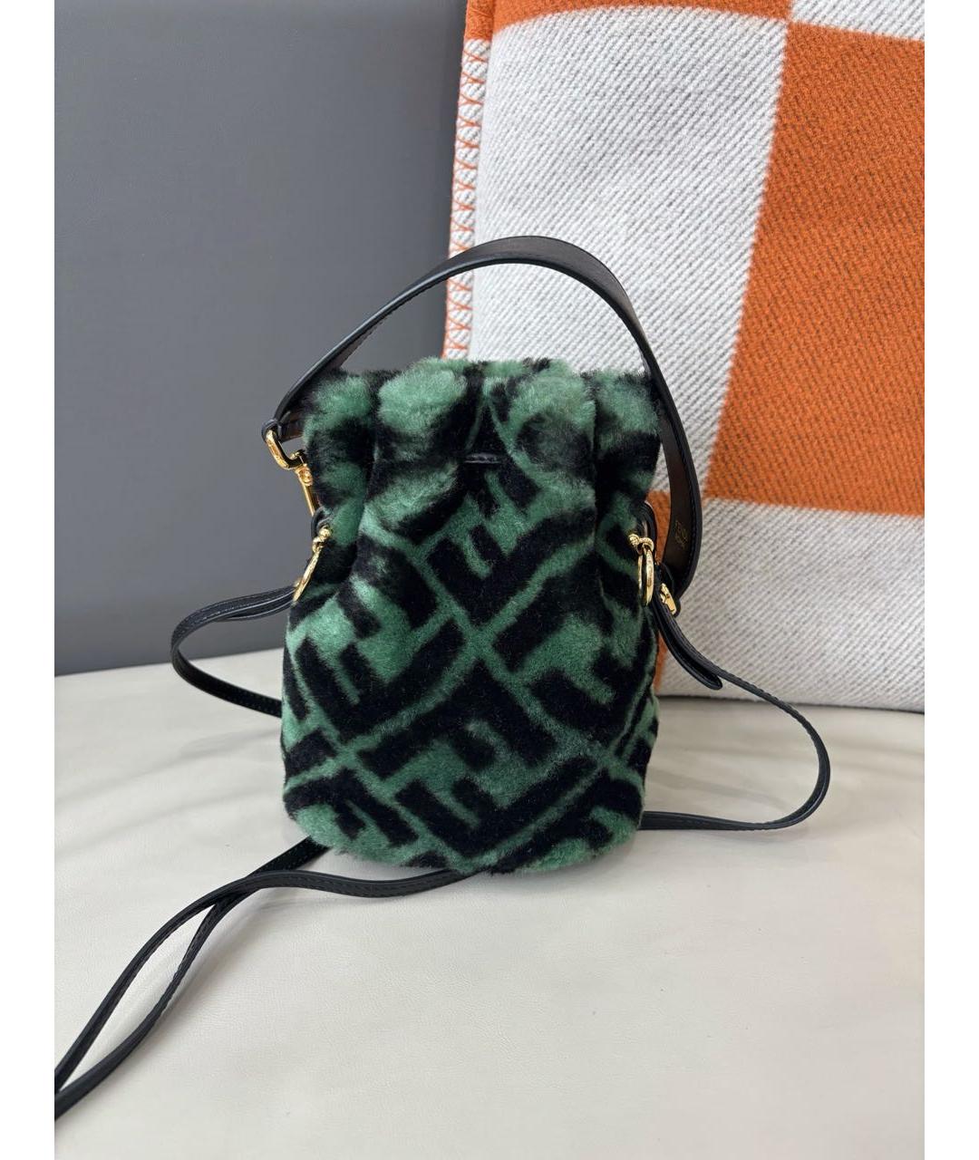 FENDI Зеленая сумка с короткими ручками, фото 2