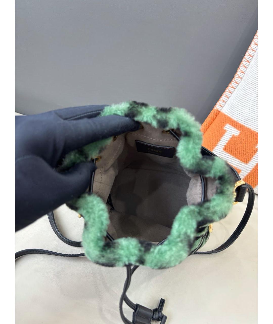 FENDI Зеленая сумка с короткими ручками, фото 7