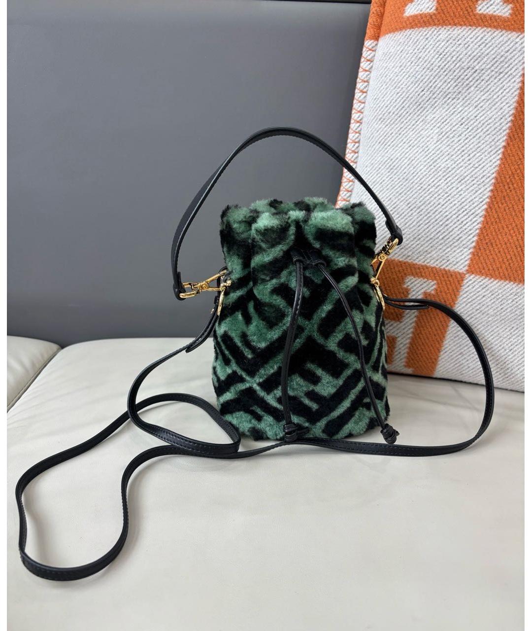 FENDI Зеленая сумка с короткими ручками, фото 8