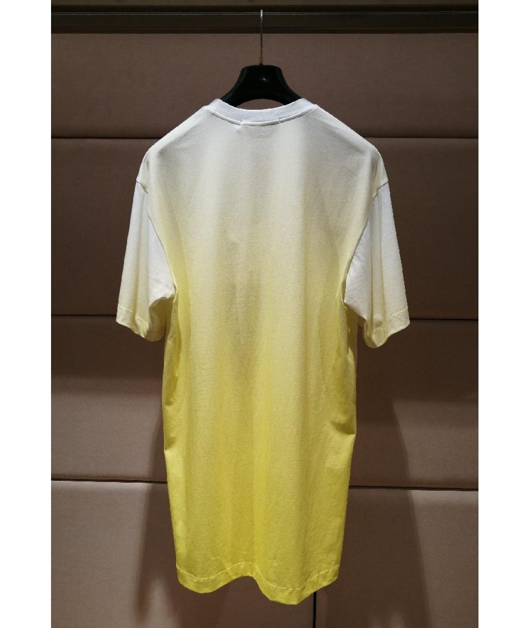 MSGM Желтое хлопковое повседневное платье, фото 2