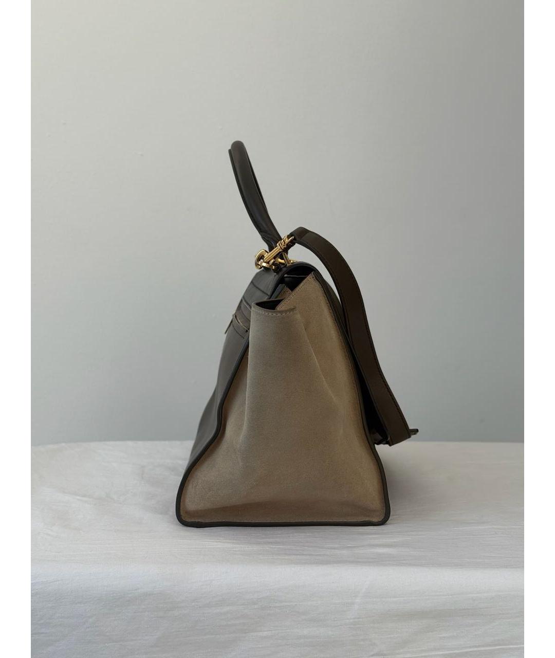 CELINE Мульти кожаная сумка с короткими ручками, фото 4