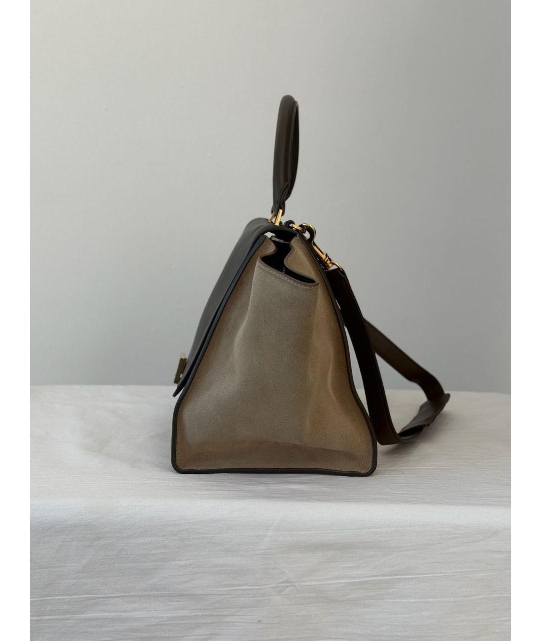 CELINE Мульти кожаная сумка с короткими ручками, фото 3