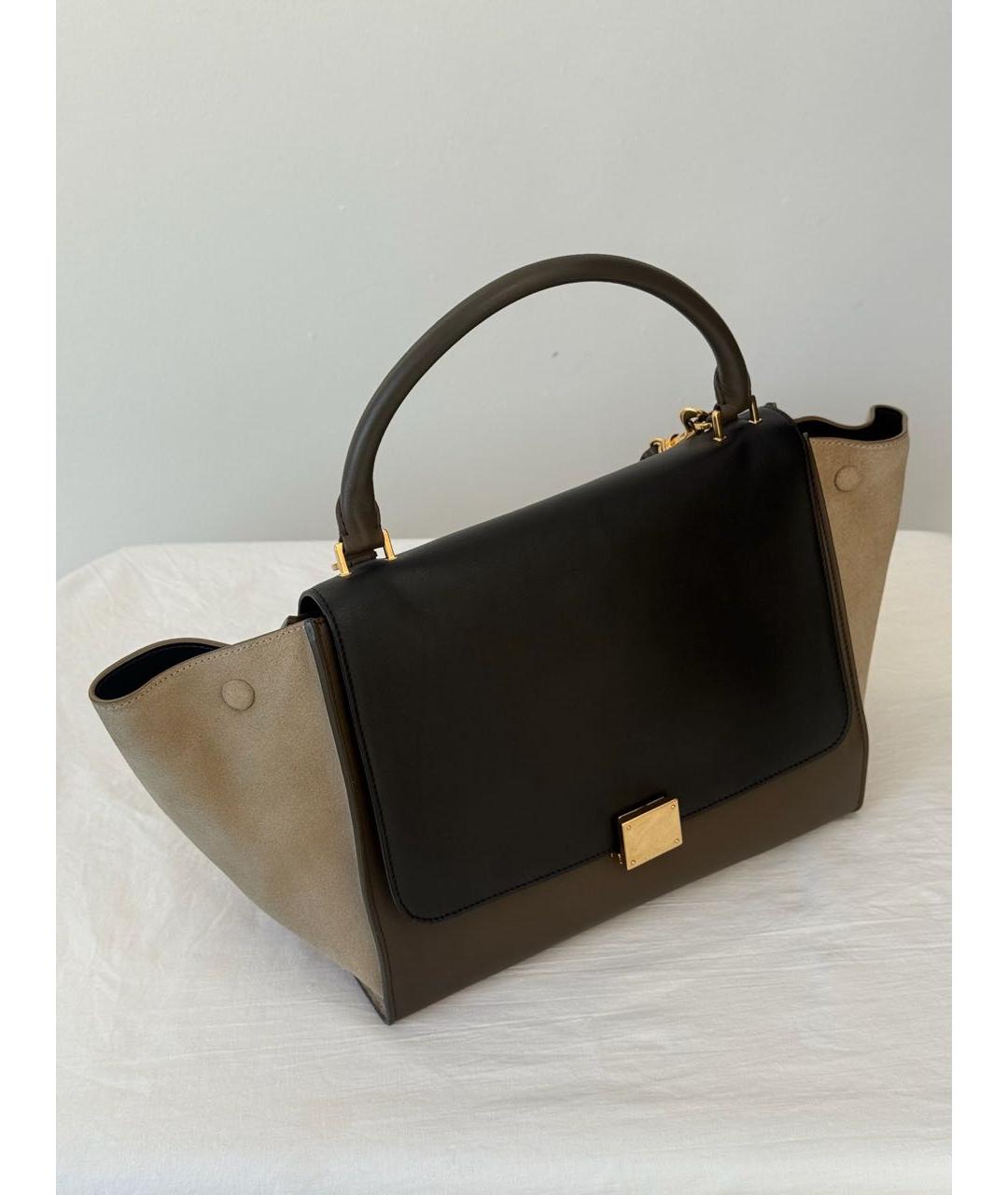 CELINE Мульти кожаная сумка с короткими ручками, фото 6