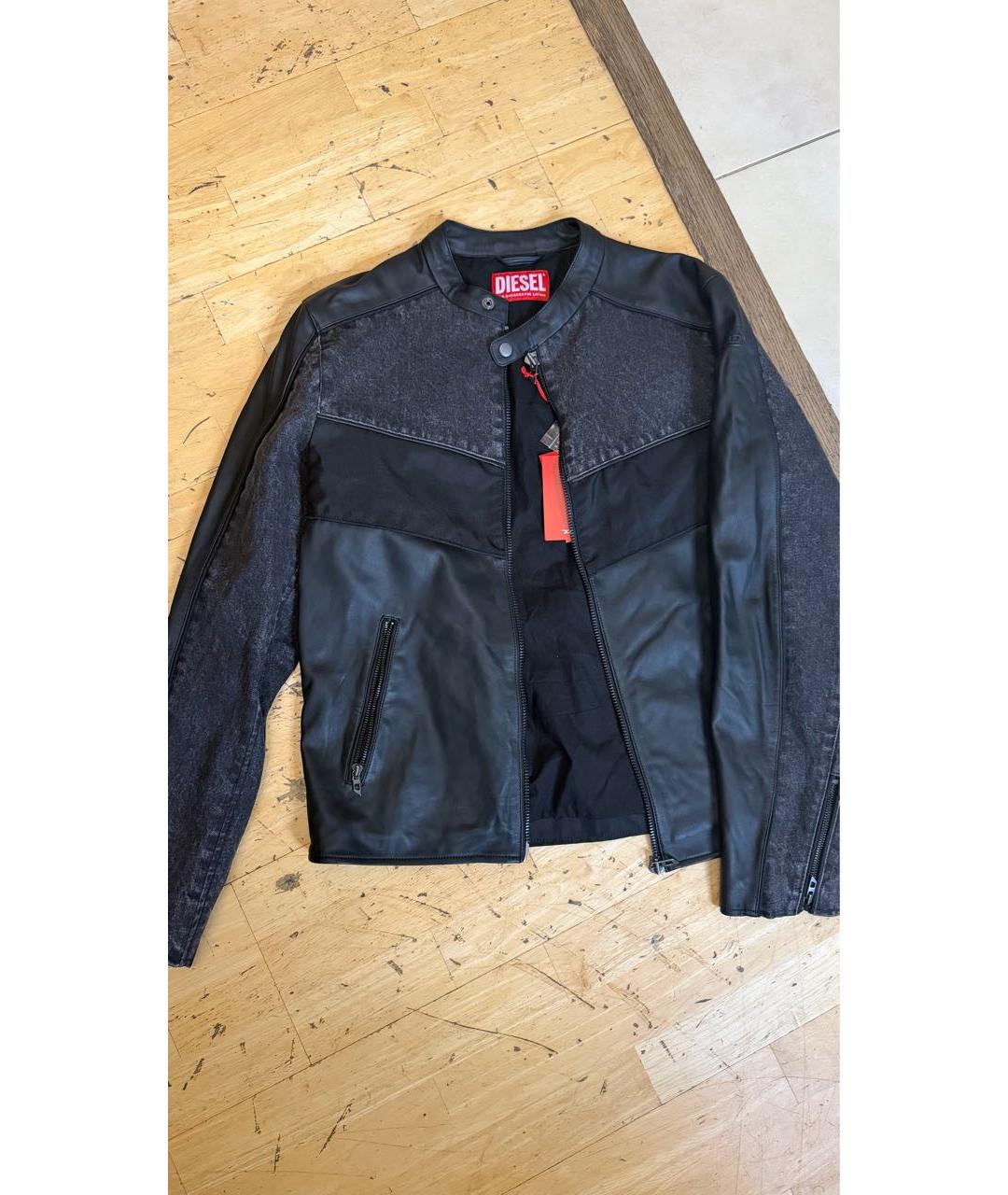 DIESEL Черная кожаная куртка, фото 4
