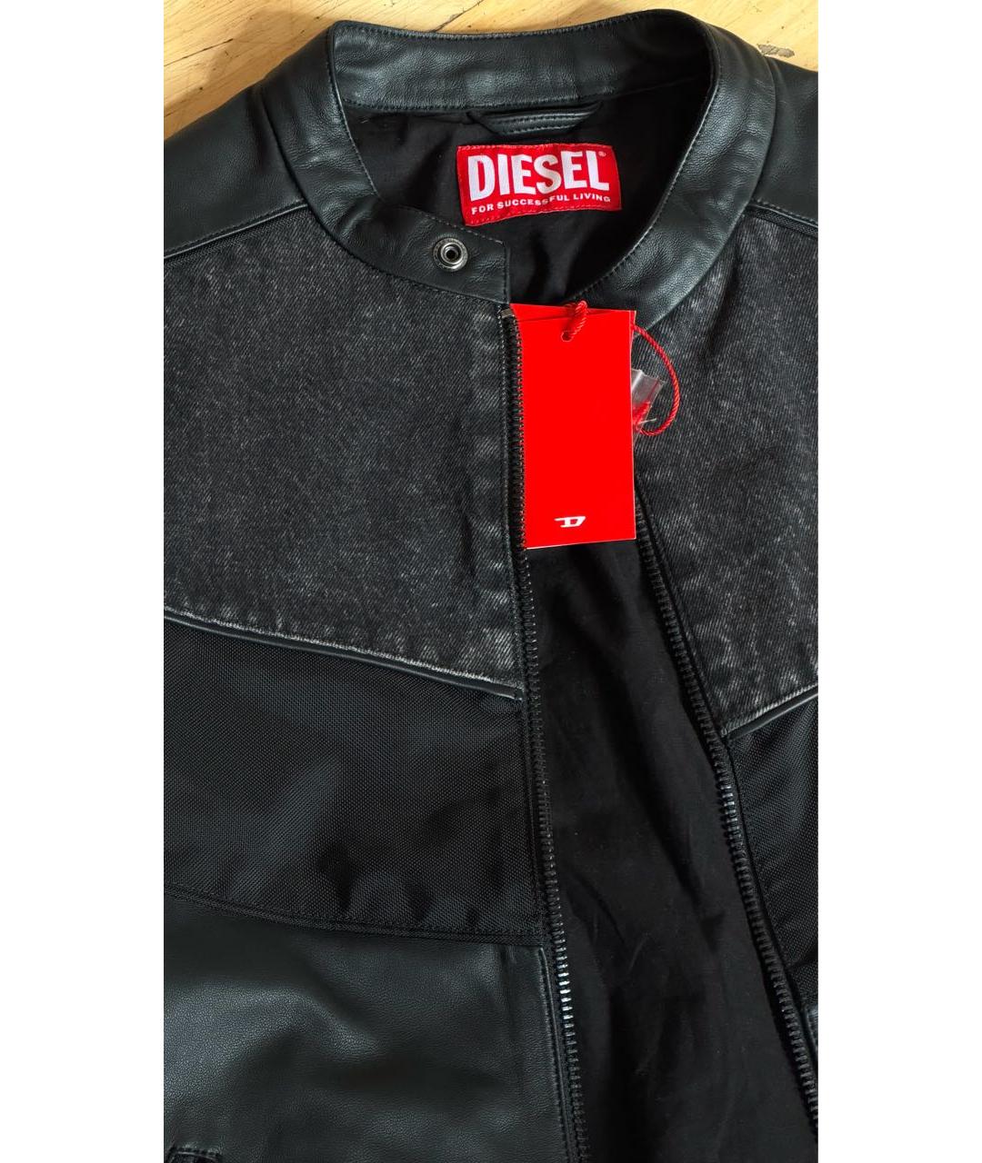 DIESEL Черная кожаная куртка, фото 3