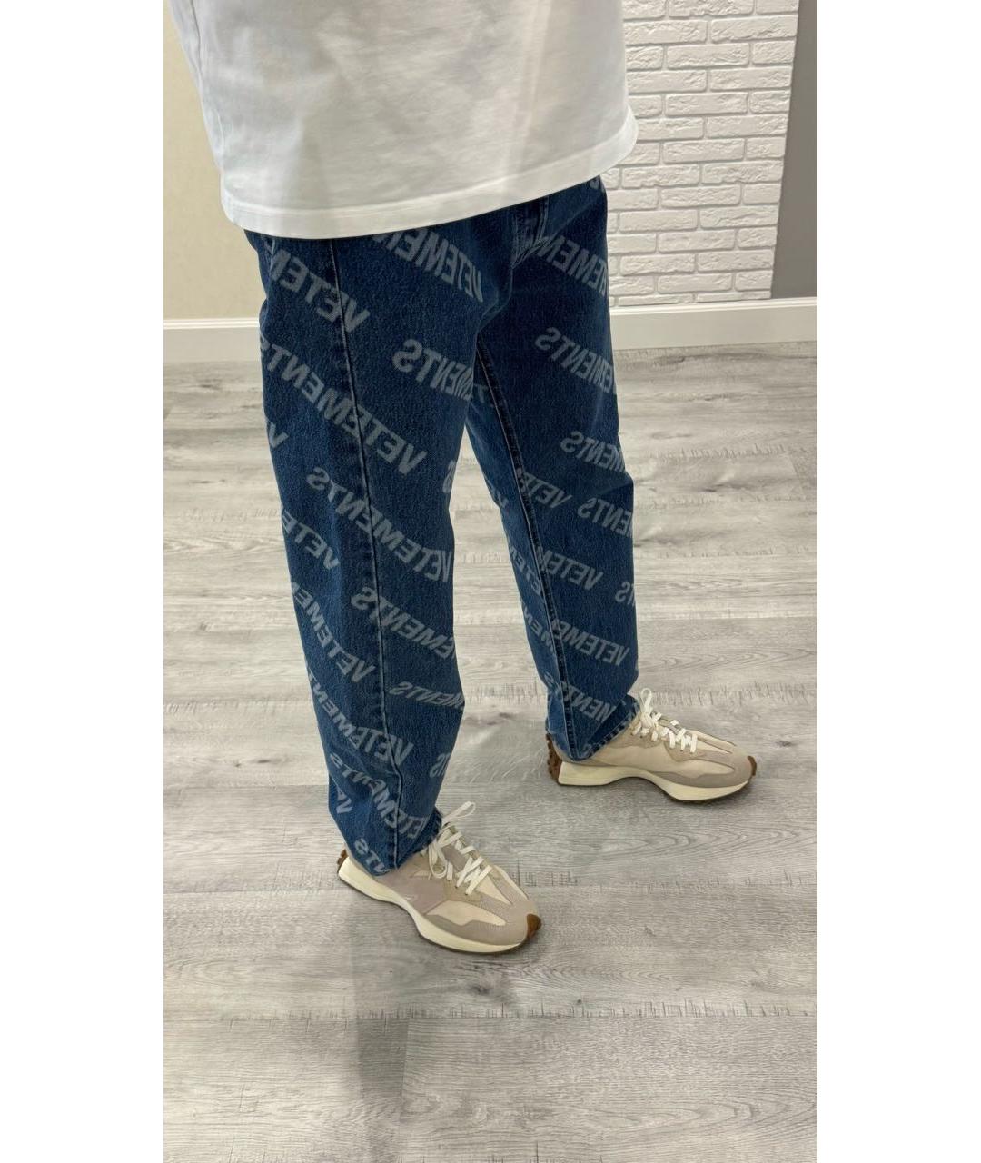 VETEMENTS Синие хлопковые джинсы, фото 6