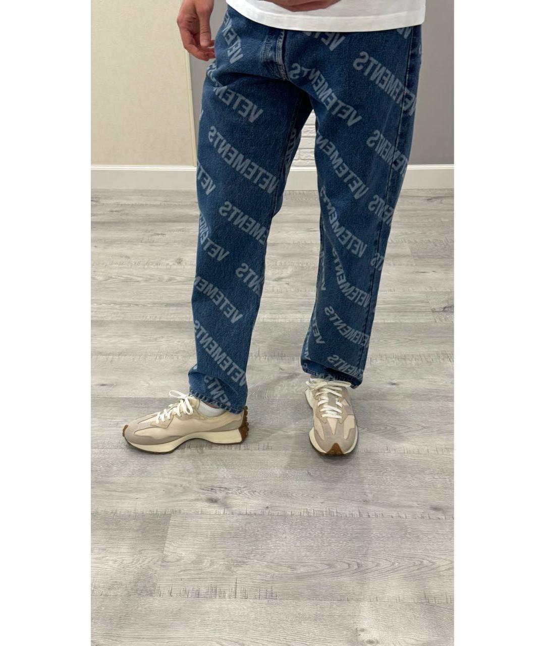 VETEMENTS Синие хлопковые джинсы, фото 8