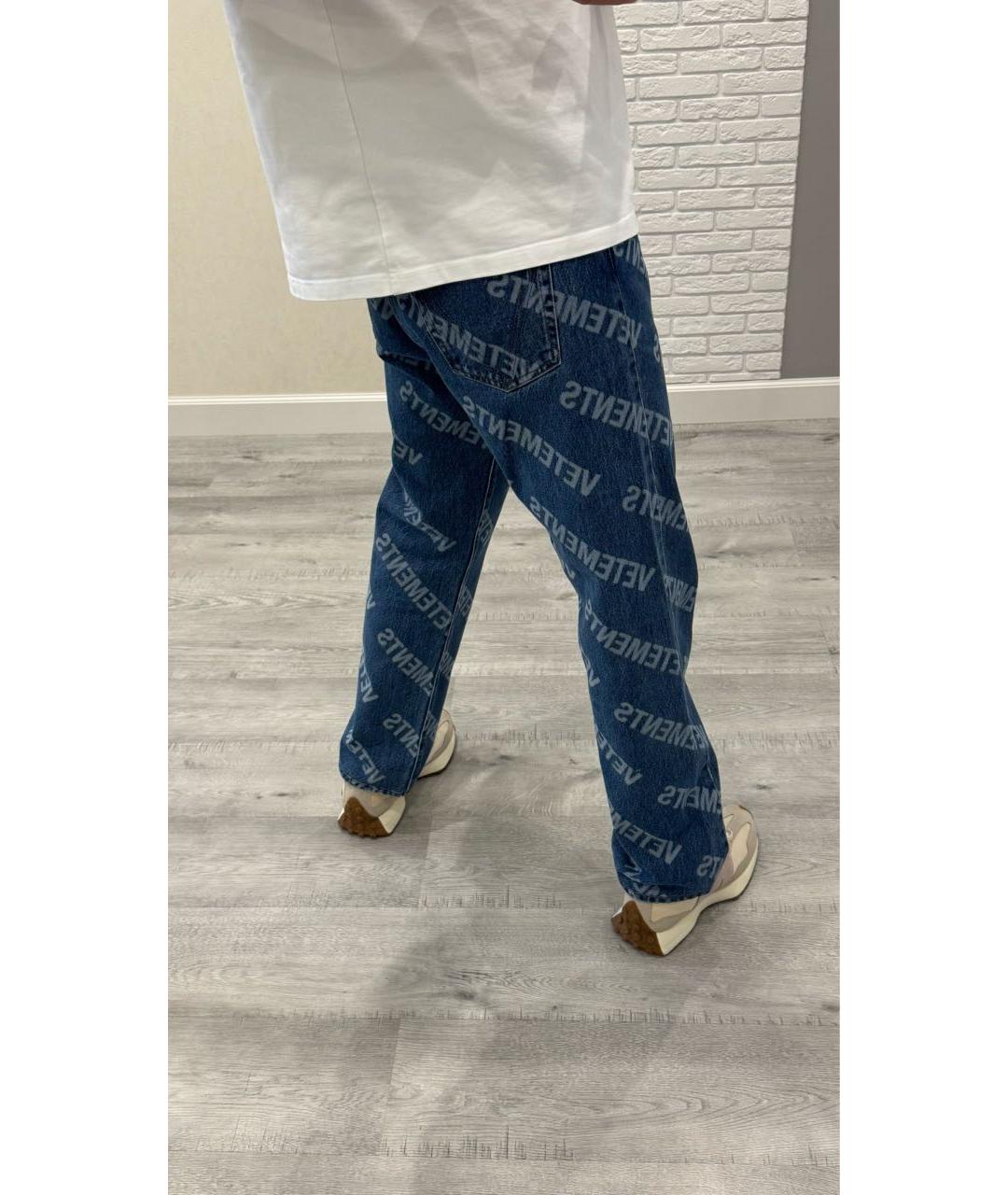 VETEMENTS Синие хлопковые джинсы, фото 5
