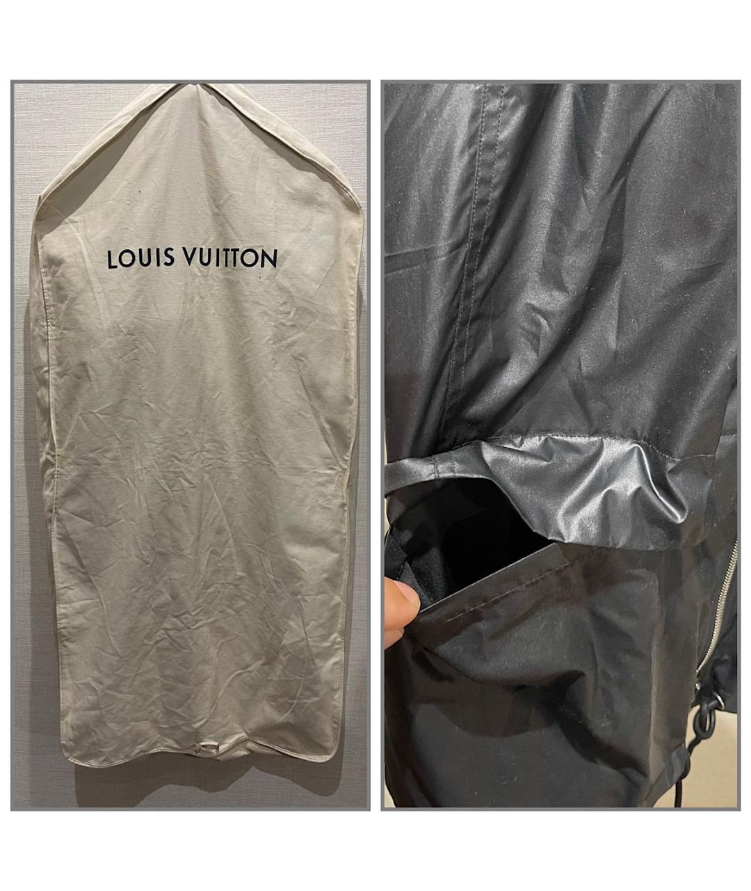 LOUIS VUITTON Черный полиэстеровый тренч / плащ, фото 7