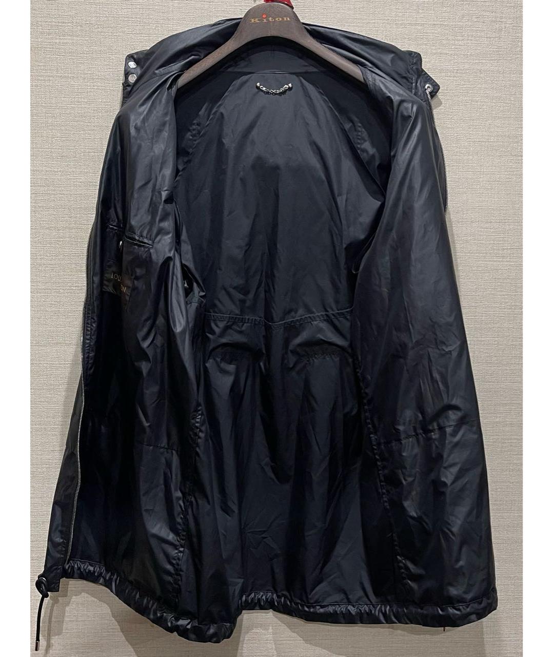 LOUIS VUITTON Черный полиэстеровый тренч / плащ, фото 3