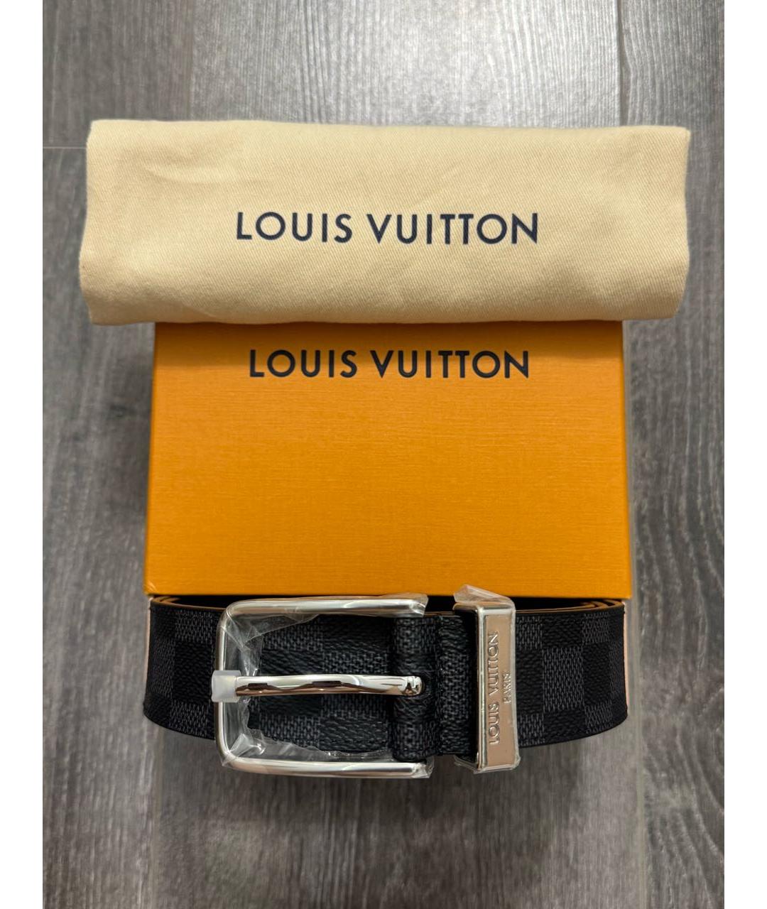 LOUIS VUITTON Черный ремень, фото 6