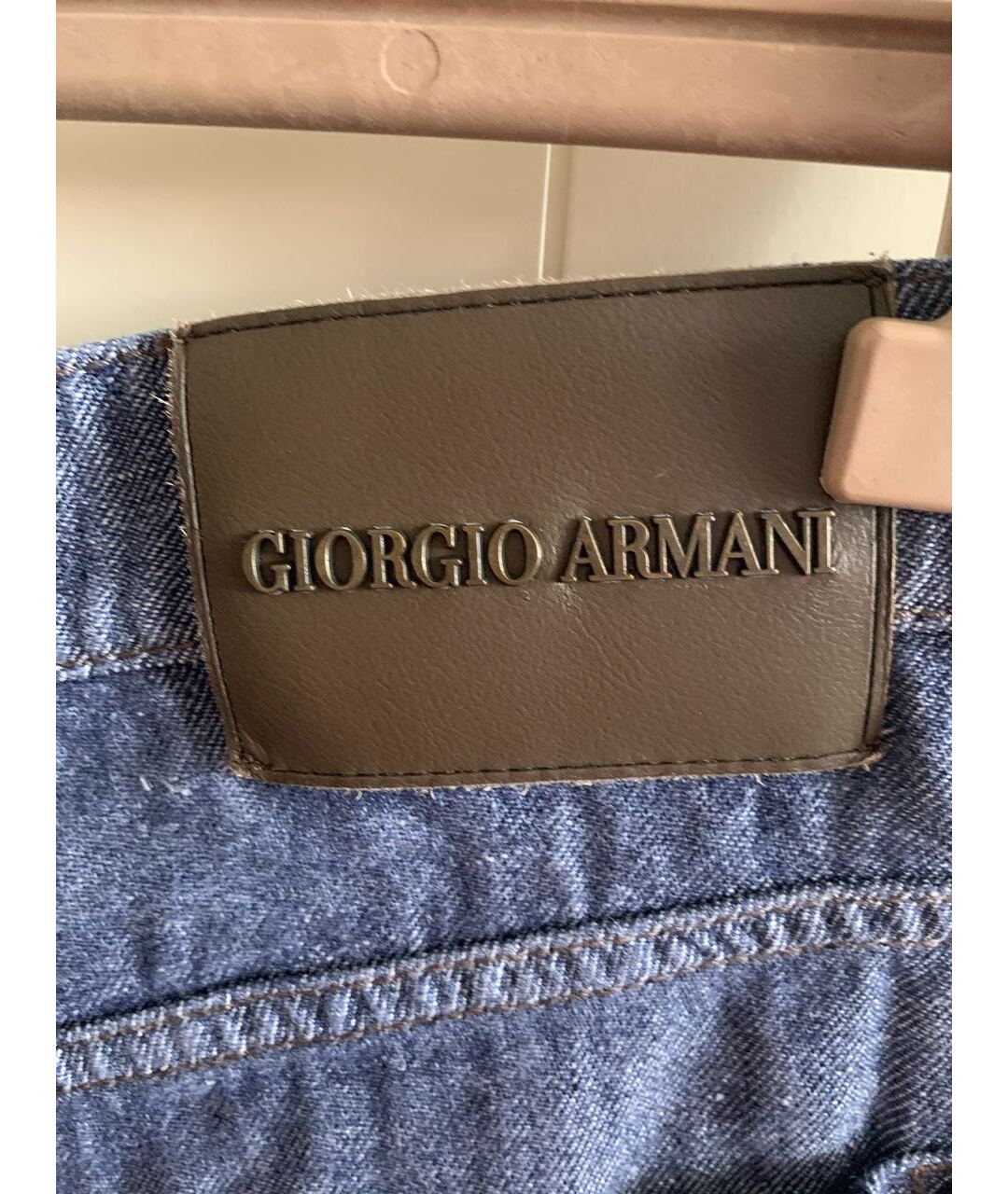 GIORGIO ARMANI Синие льняные повседневные брюки, фото 3