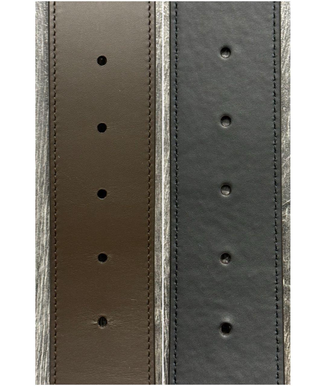 LOUIS VUITTON Коричневый кожаный ремень, фото 4