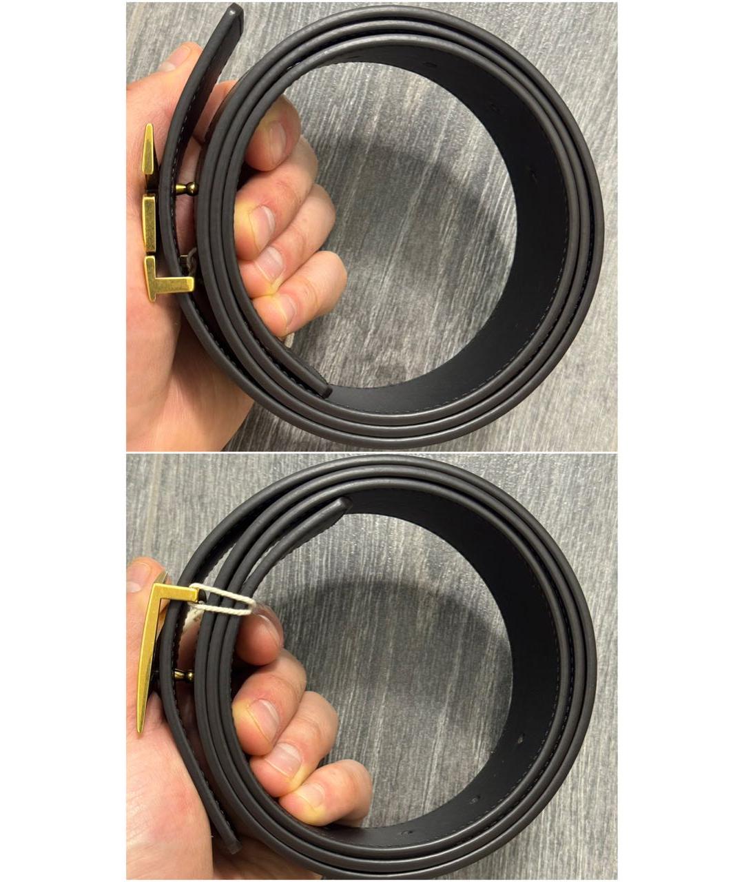 LOUIS VUITTON Коричневый кожаный ремень, фото 6