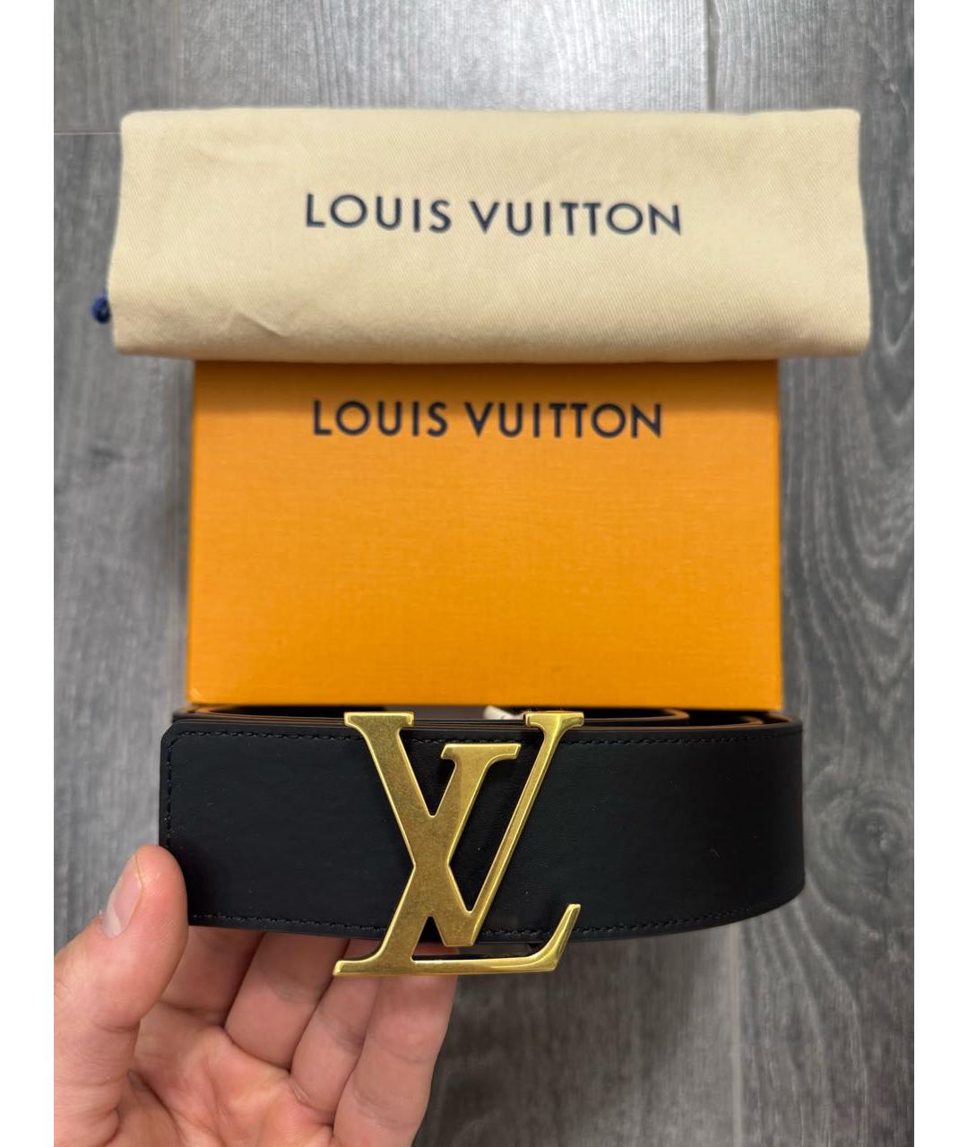 LOUIS VUITTON Коричневый кожаный ремень, фото 2