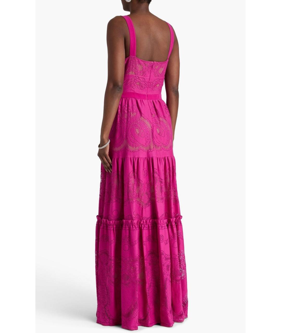 ZUHAIR MURAD Фуксия хлопковое коктейльное платье, фото 3