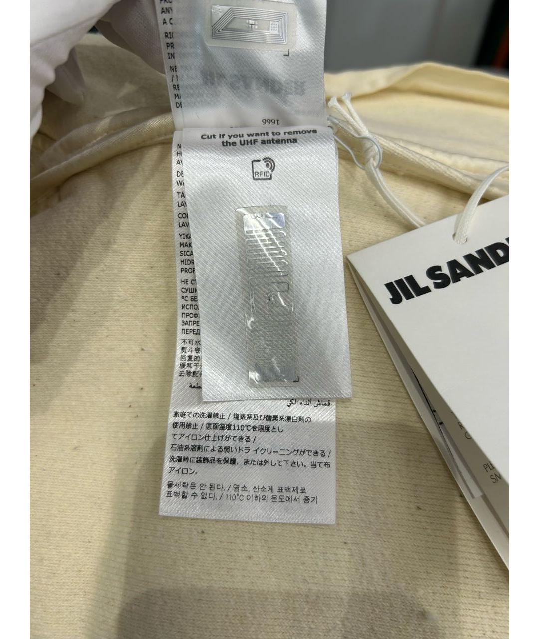 JIL SANDER Белая хлопковая куртка, фото 8