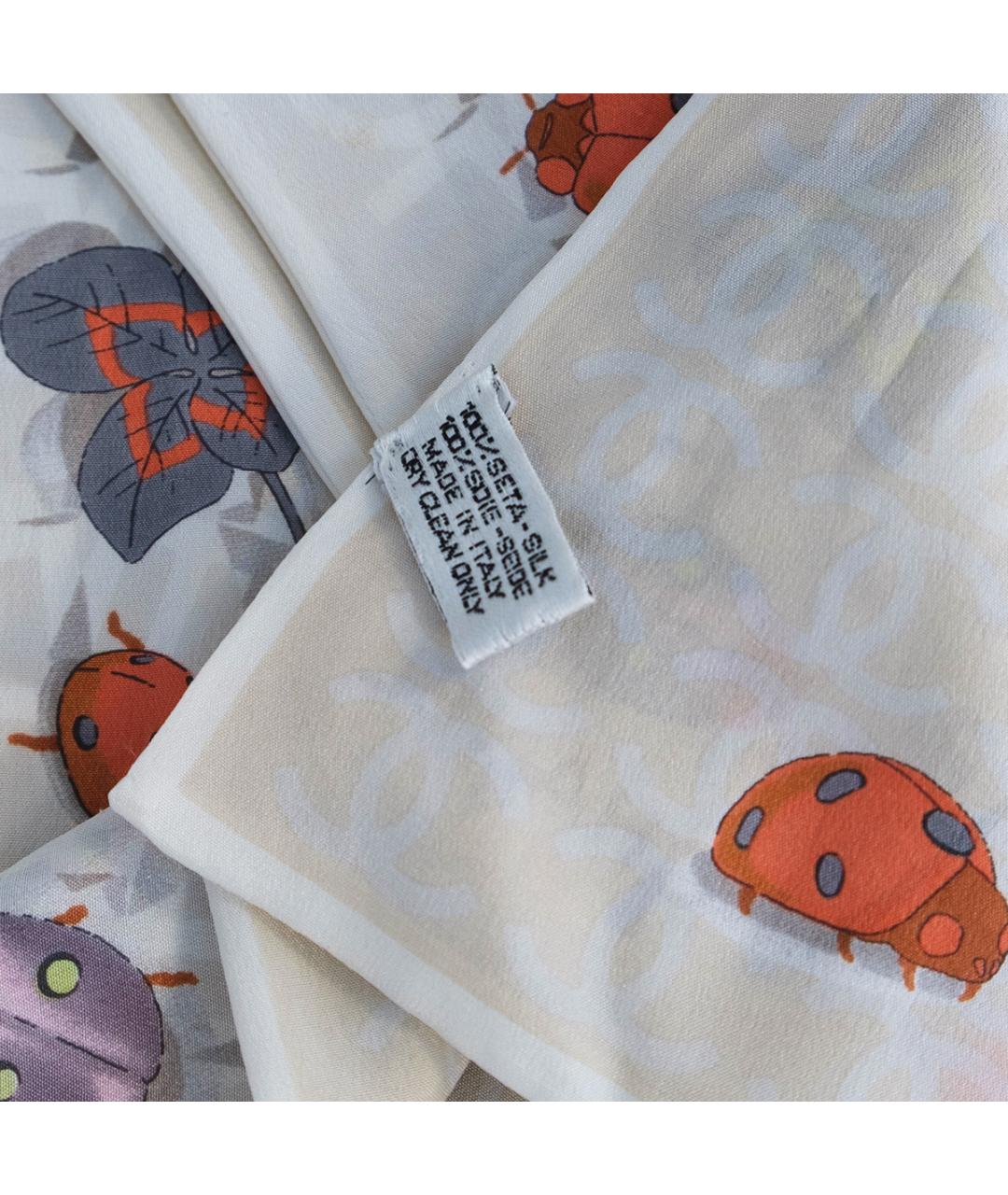 CHANEL Бежевый шелковый платок, фото 4