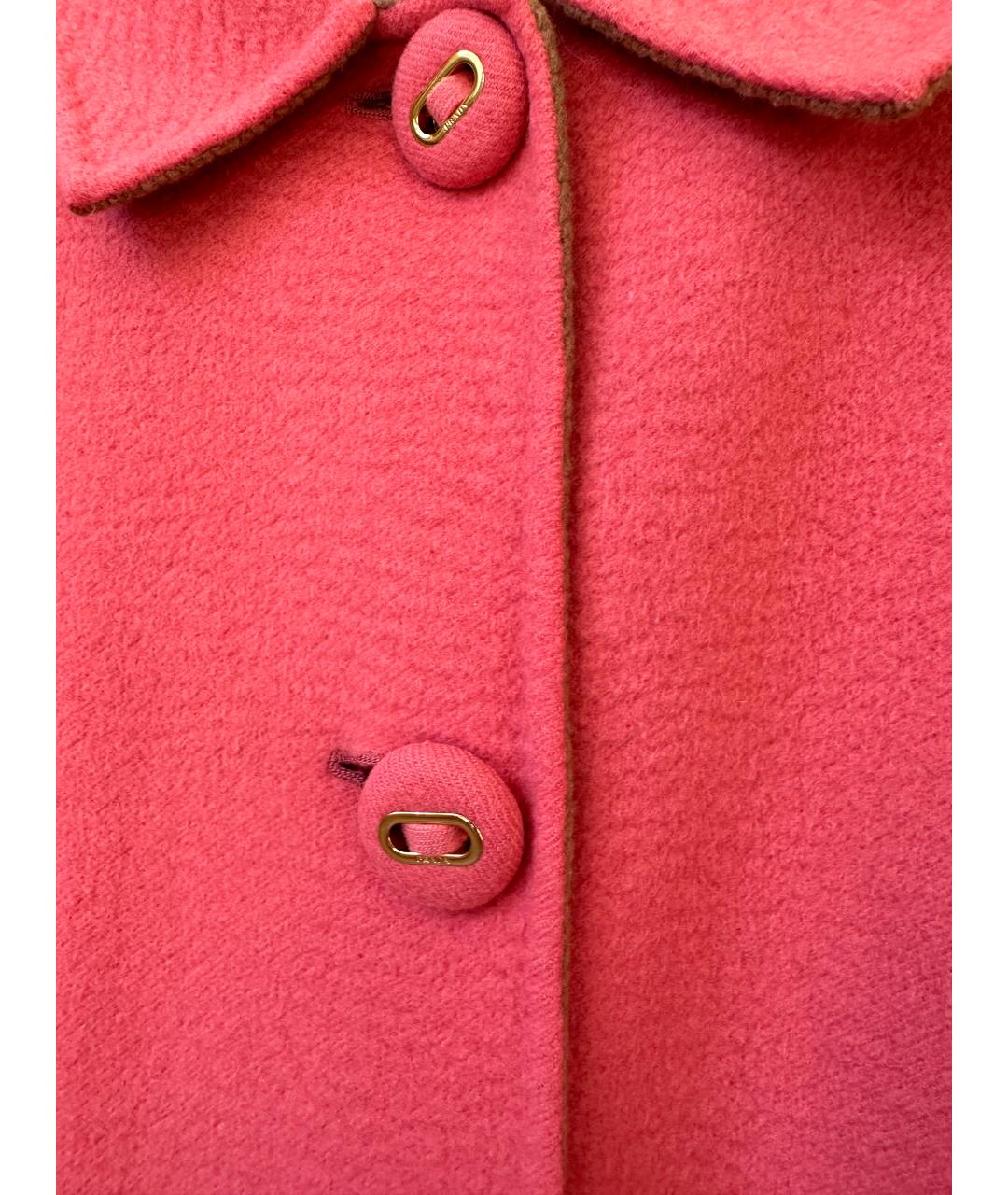 PRADA Розовое шерстяное пальто, фото 2