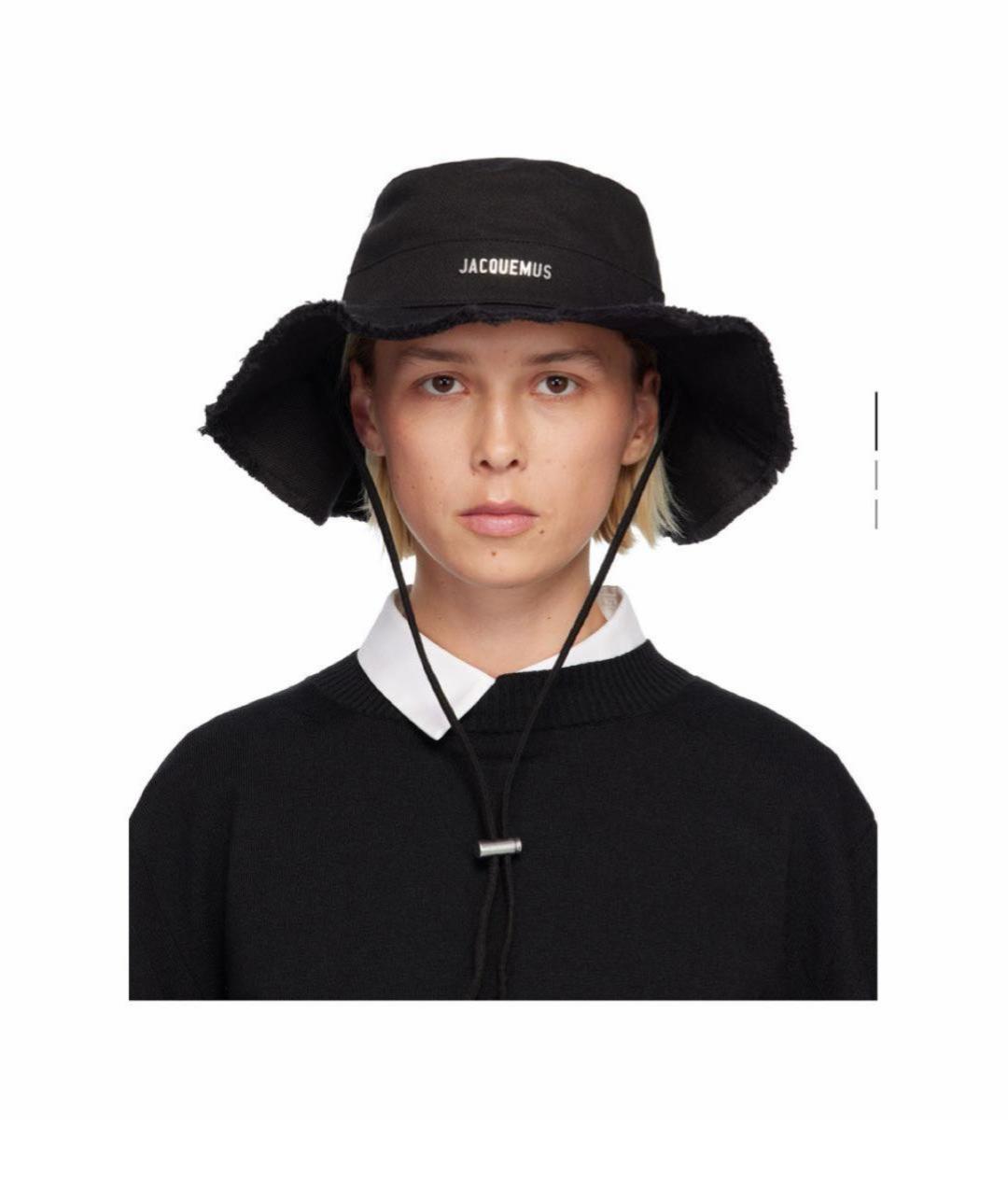 JACQUEMUS Черная хлопковая панама, фото 2