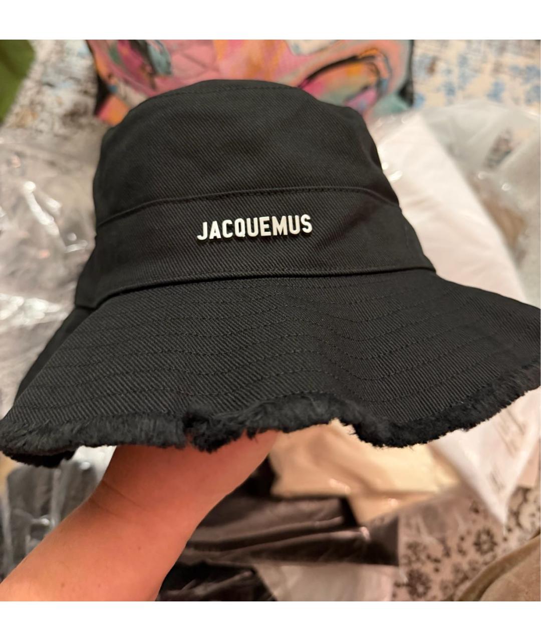 JACQUEMUS Черная хлопковая панама, фото 5