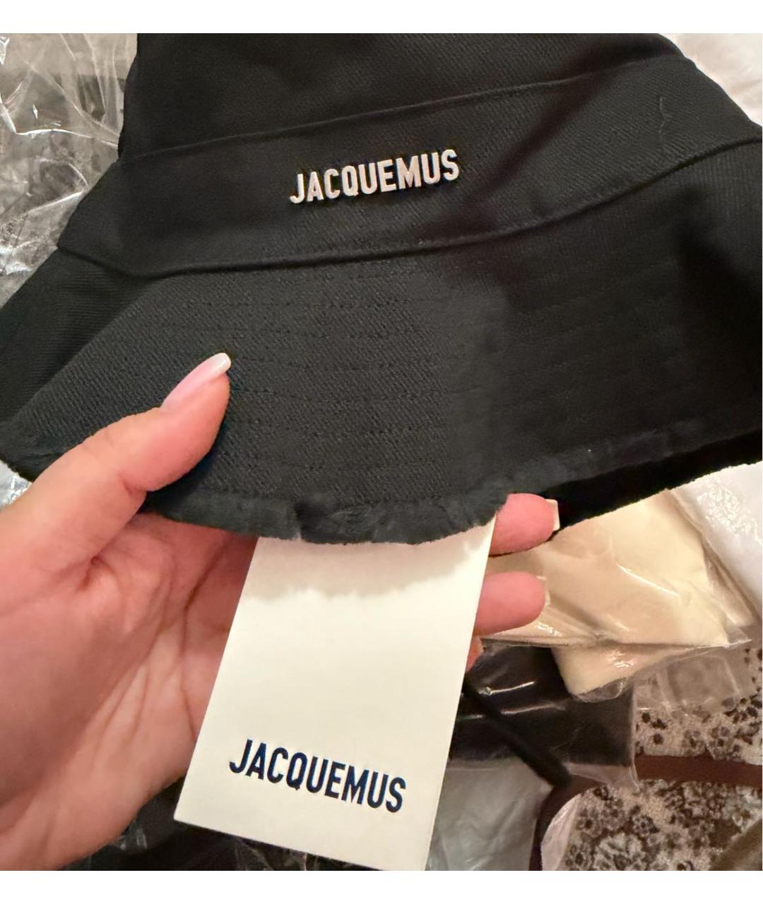 JACQUEMUS Черная хлопковая панама, фото 4