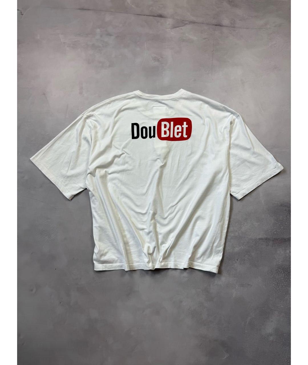 DOUBLET Белая хлопковая футболка, фото 3