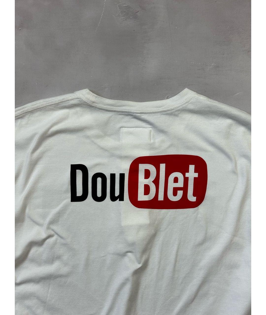 DOUBLET Белая хлопковая футболка, фото 4