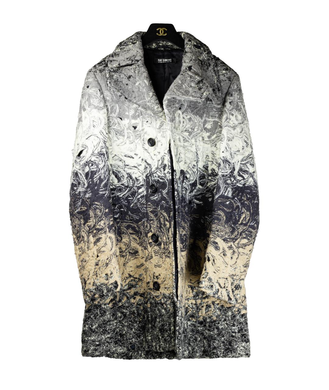 RAF SIMONS Мульти шерстяное пальто, фото 2