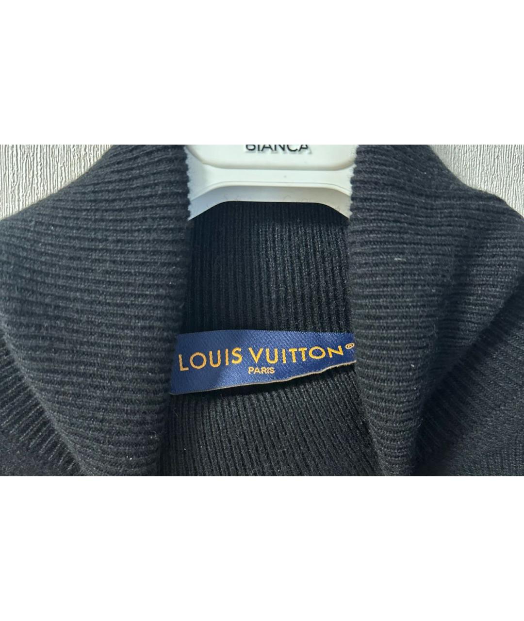 LOUIS VUITTON Черная кашемировая водолазка, фото 3