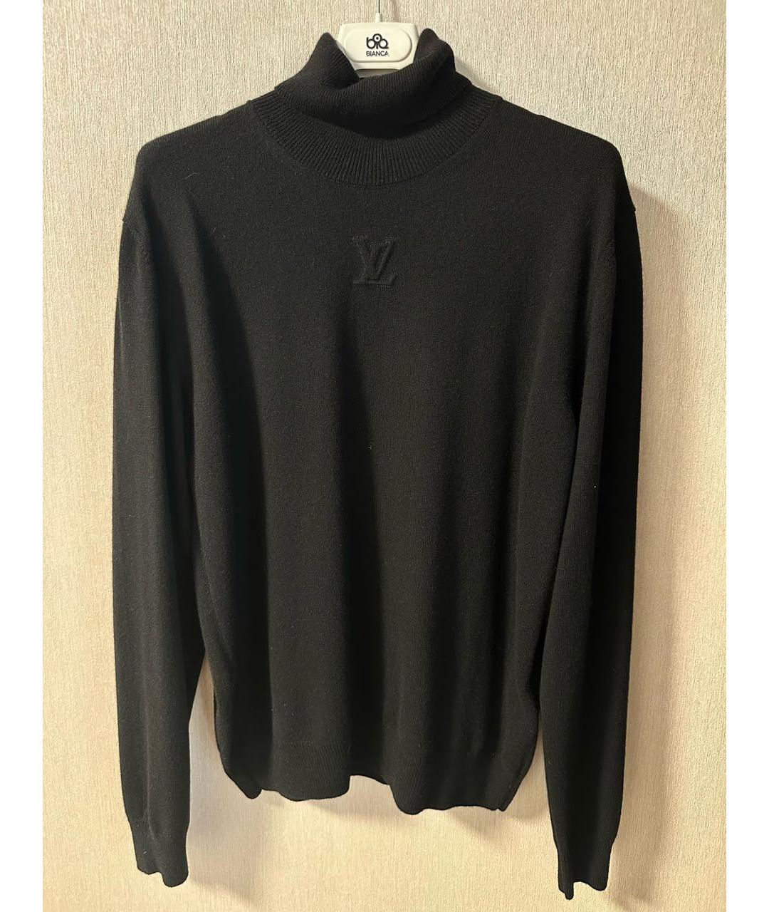 LOUIS VUITTON Черная кашемировая водолазка, фото 6
