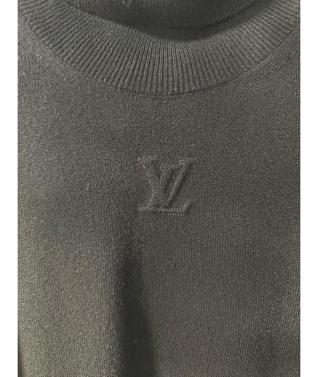 LOUIS VUITTON Черная кашемировая водолазка, фото 4