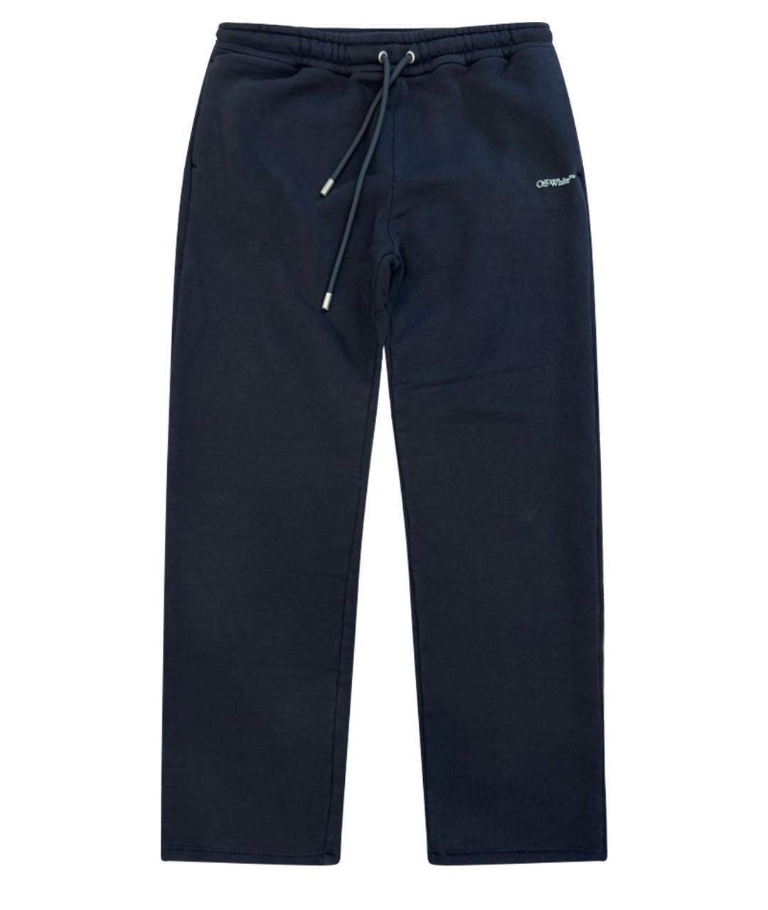 OFF-WHITE Черные хлопковые повседневные брюки, фото 1