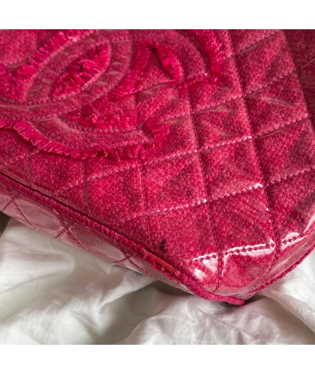 CHANEL Фуксия сумка тоут, фото 4