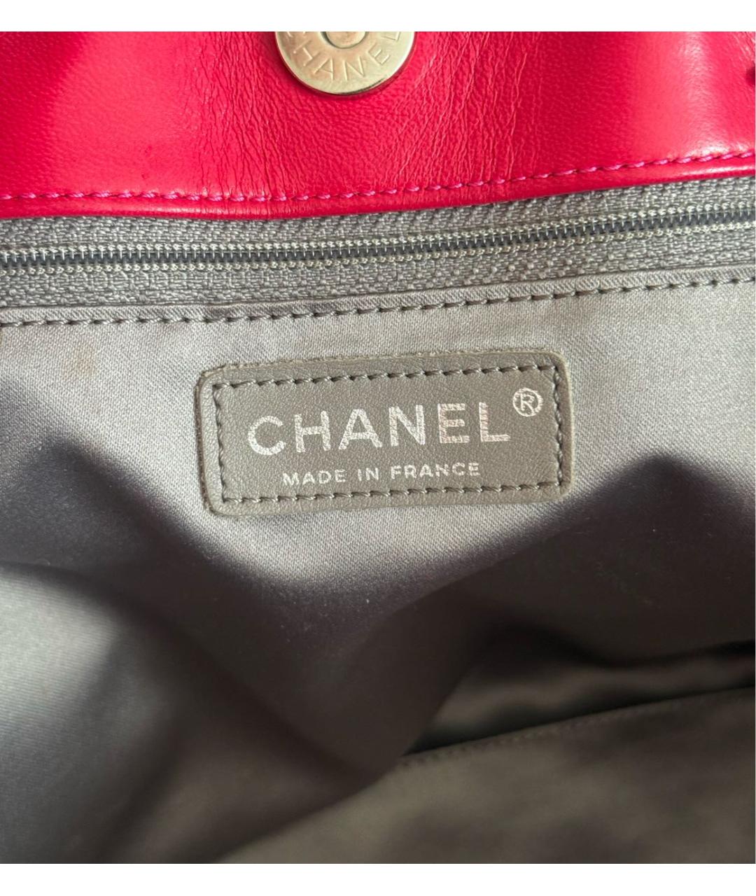 CHANEL Фуксия сумка тоут, фото 6