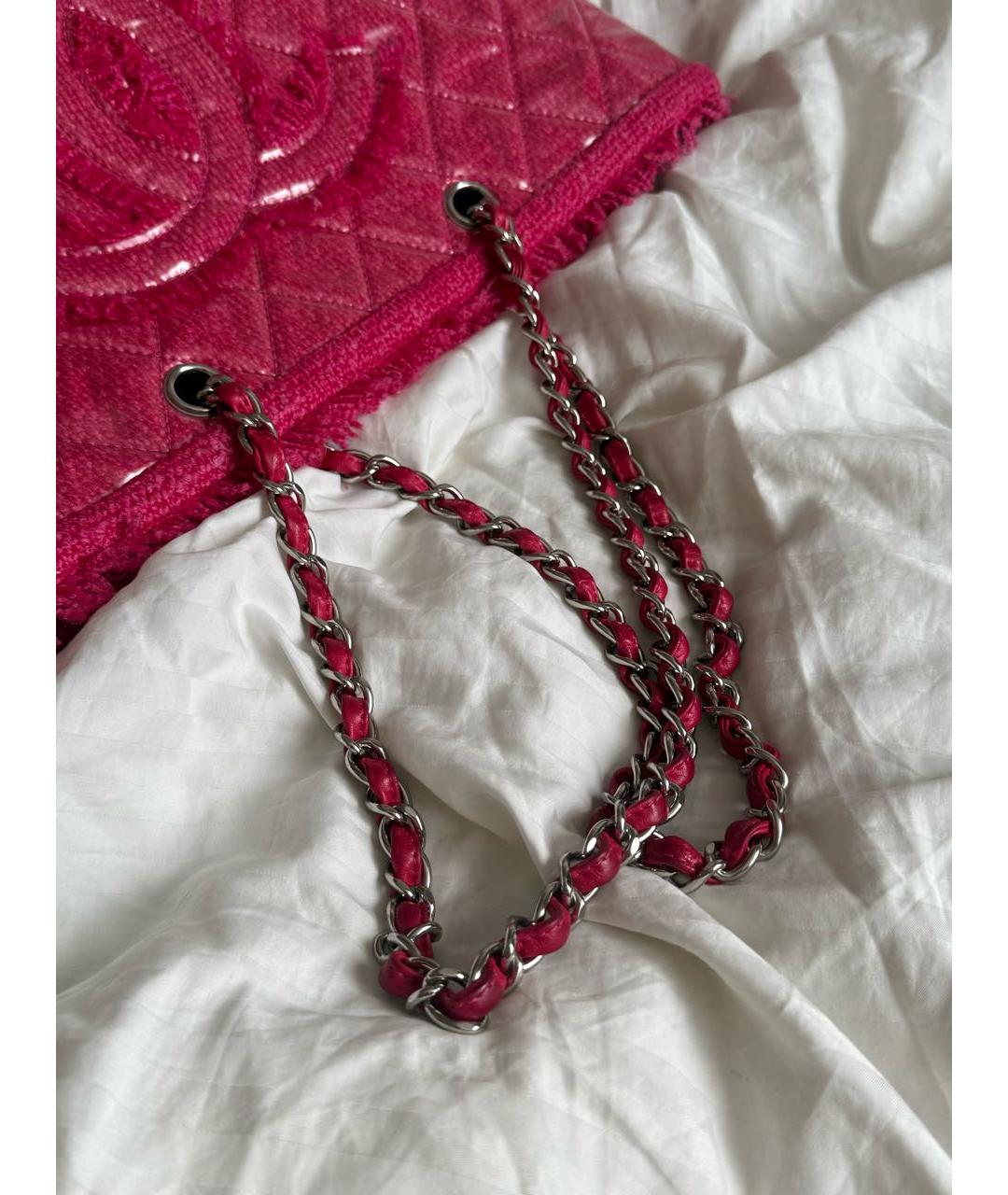 CHANEL Фуксия сумка тоут, фото 3