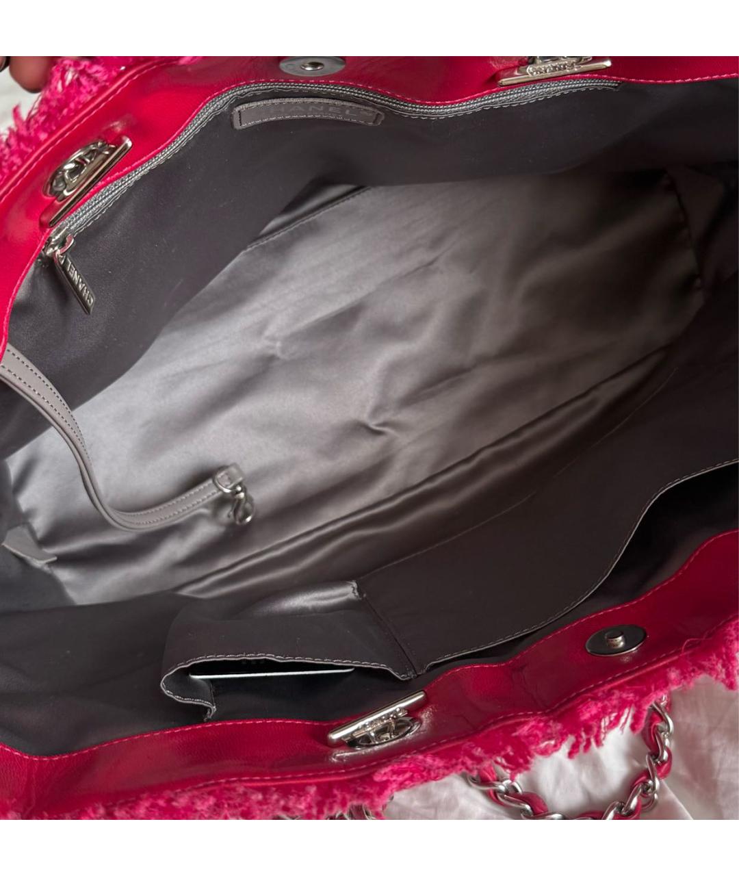 CHANEL Фуксия сумка тоут, фото 7