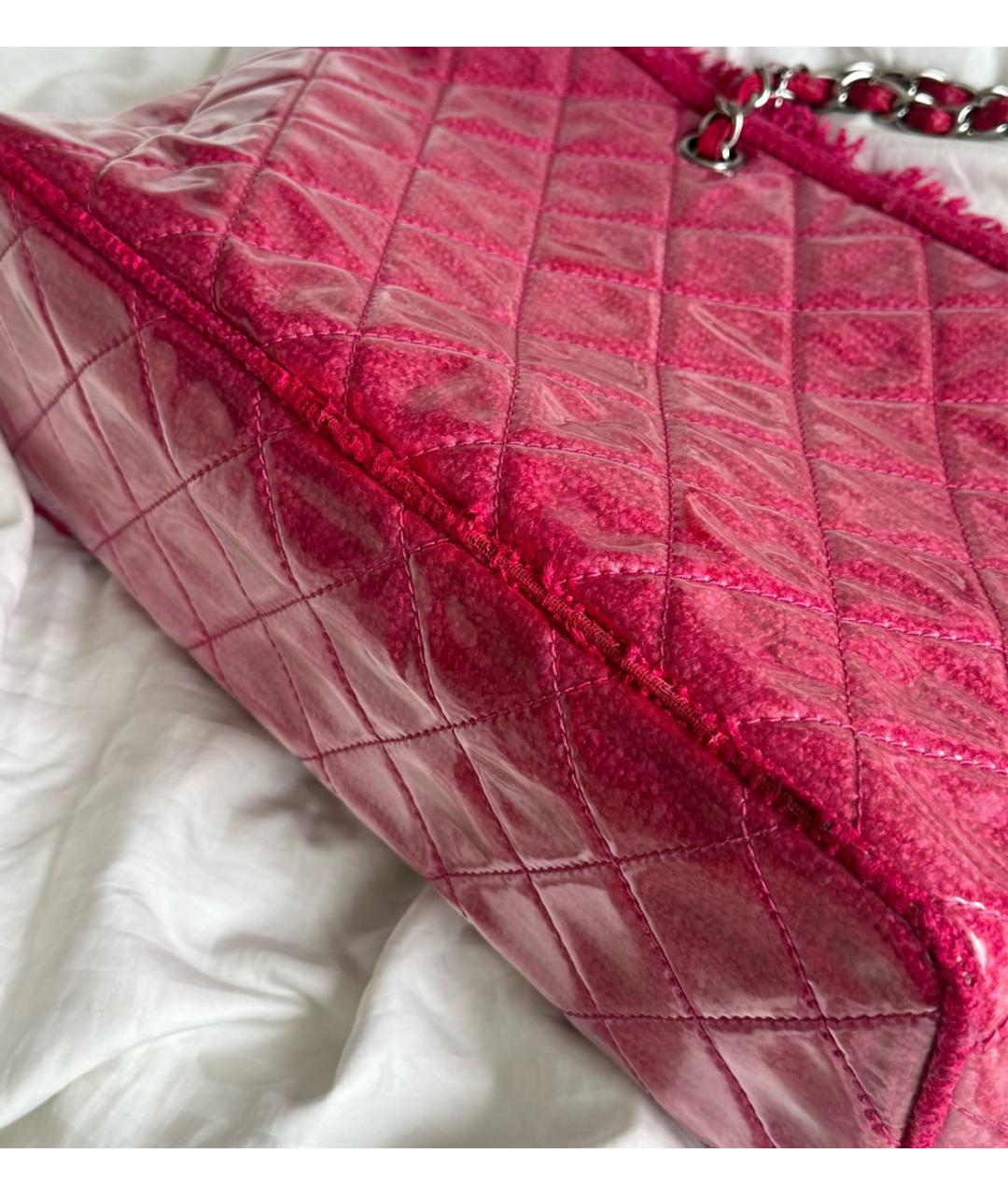CHANEL Фуксия сумка тоут, фото 5