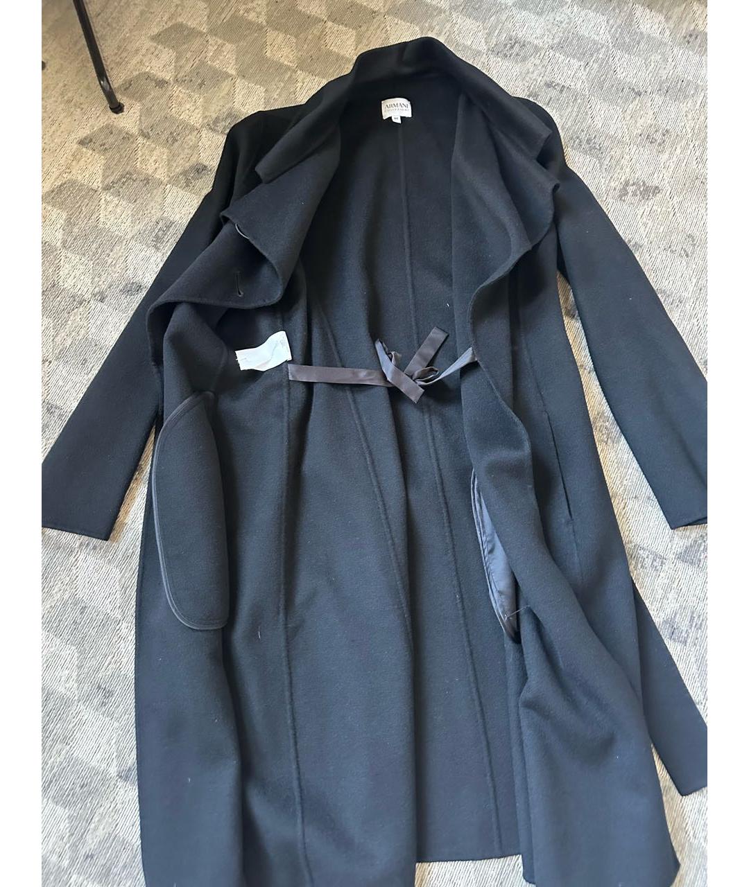 ARMANI COLLEZIONI Черное кашемировое пальто, фото 2