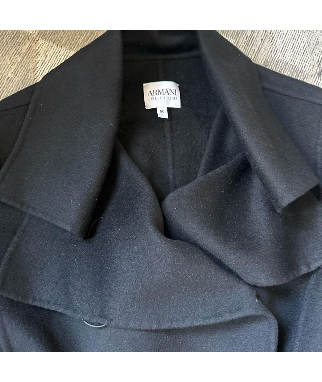ARMANI COLLEZIONI Черное кашемировое пальто, фото 3
