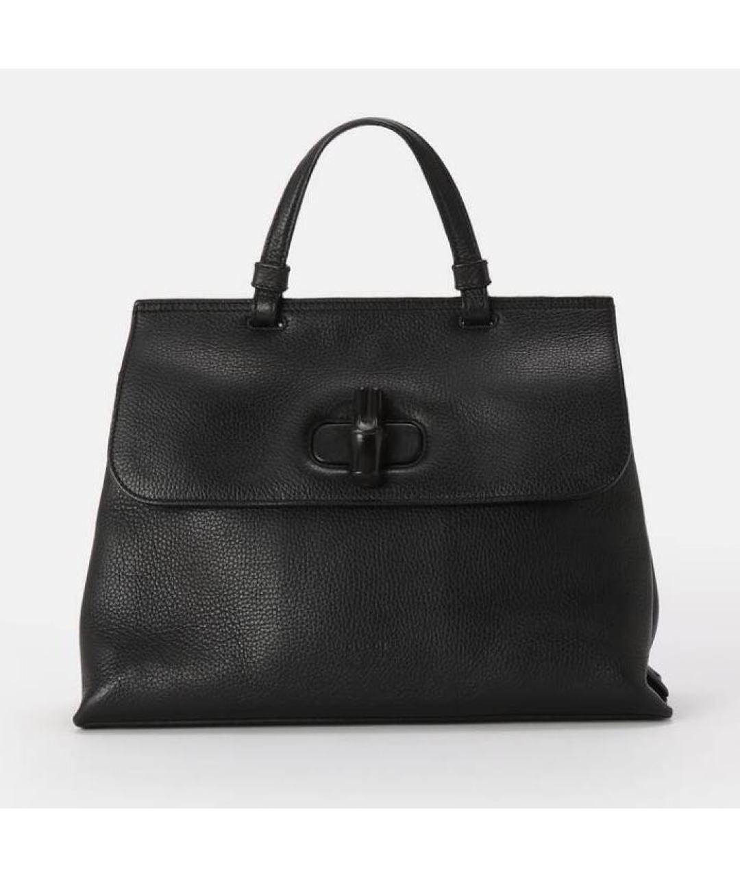 GUCCI Черная кожаная сумка через плечо, фото 9