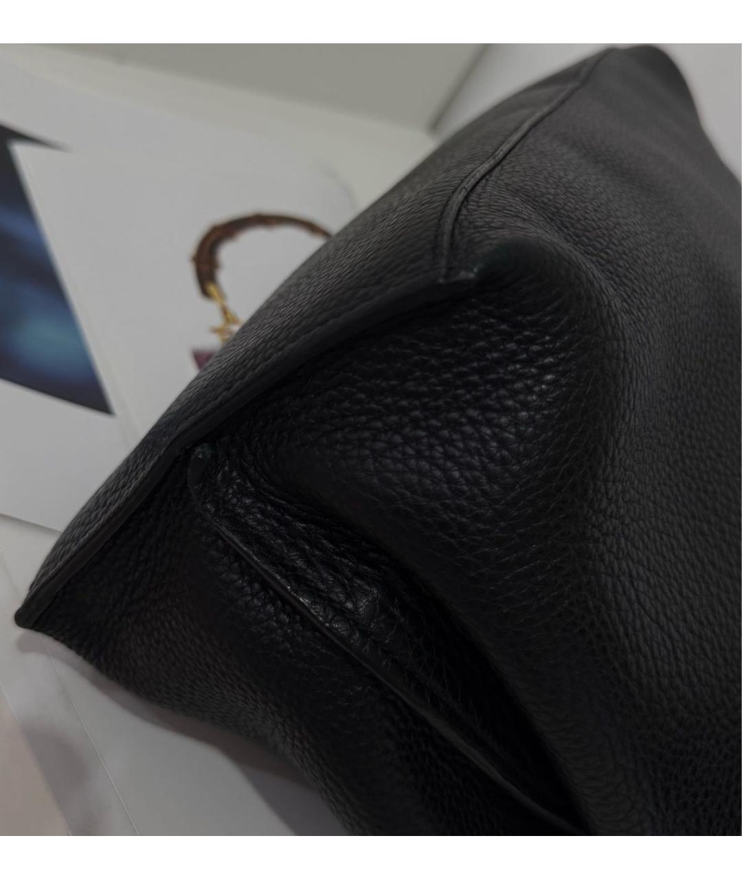 GUCCI Черная кожаная сумка через плечо, фото 8
