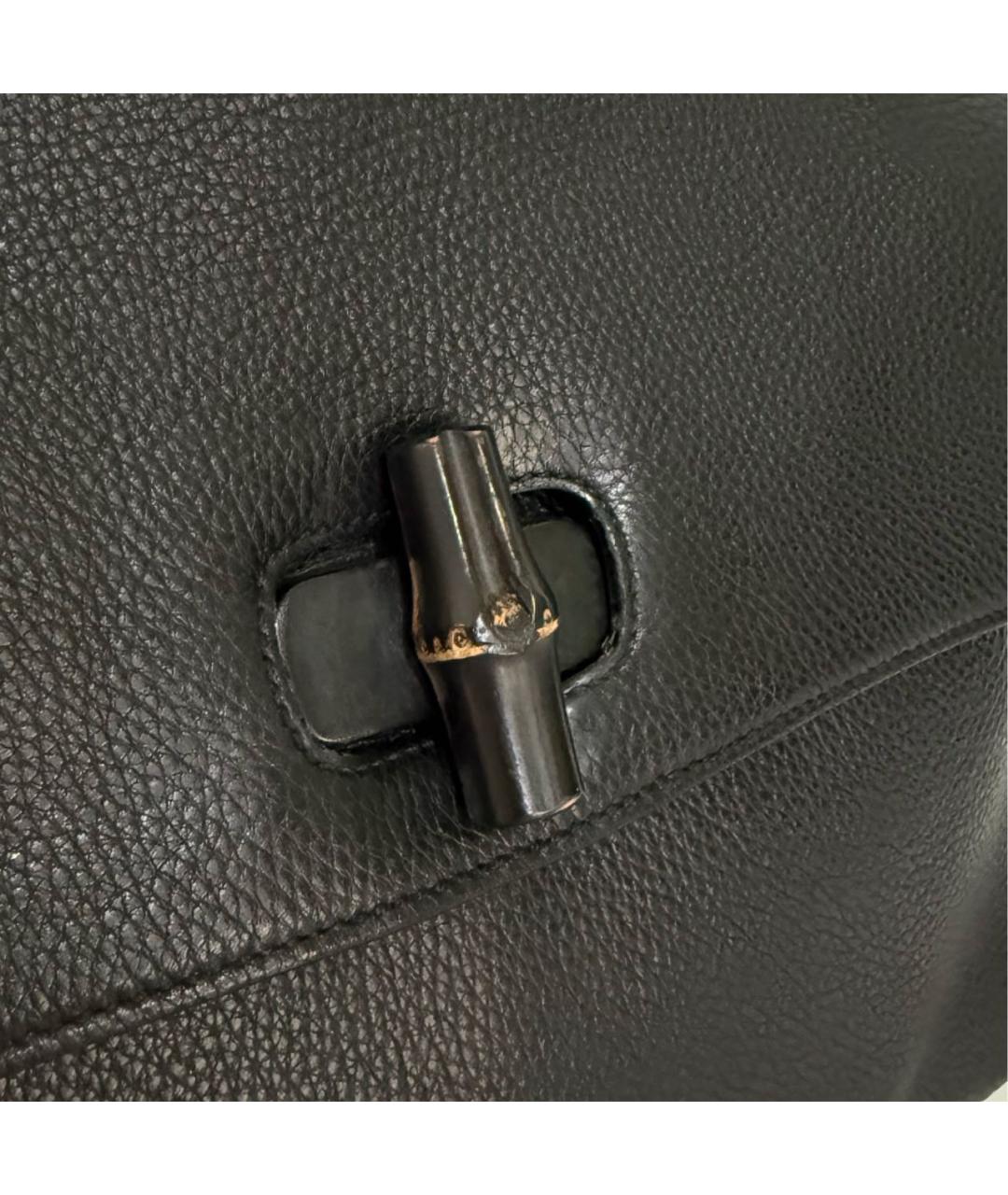 GUCCI Черная кожаная сумка через плечо, фото 5