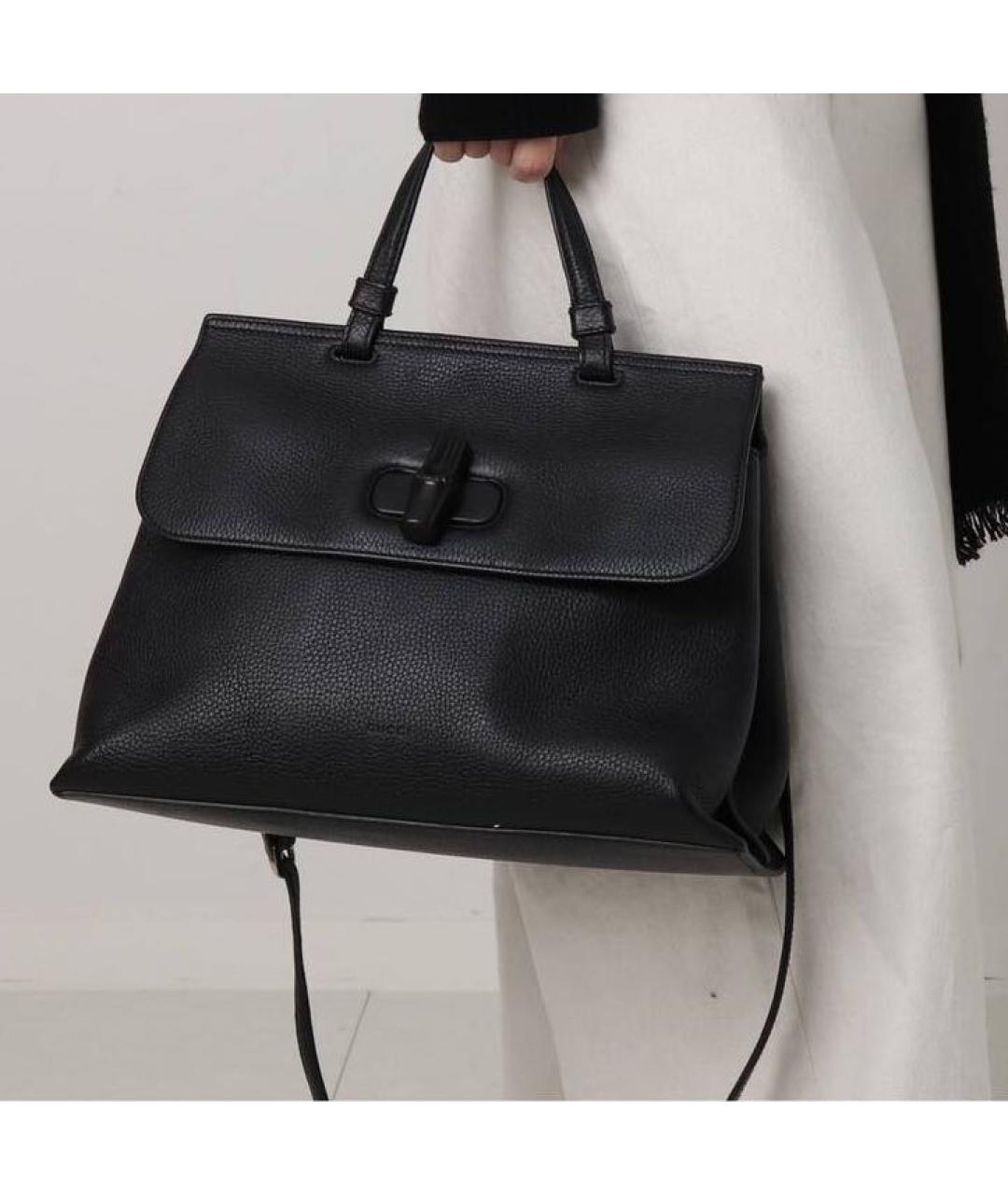 GUCCI Черная кожаная сумка через плечо, фото 3