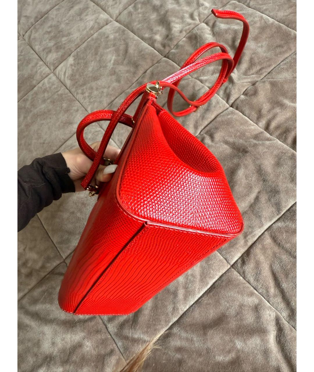 DOLCE&GABBANA Красная кожаная сумка через плечо, фото 3