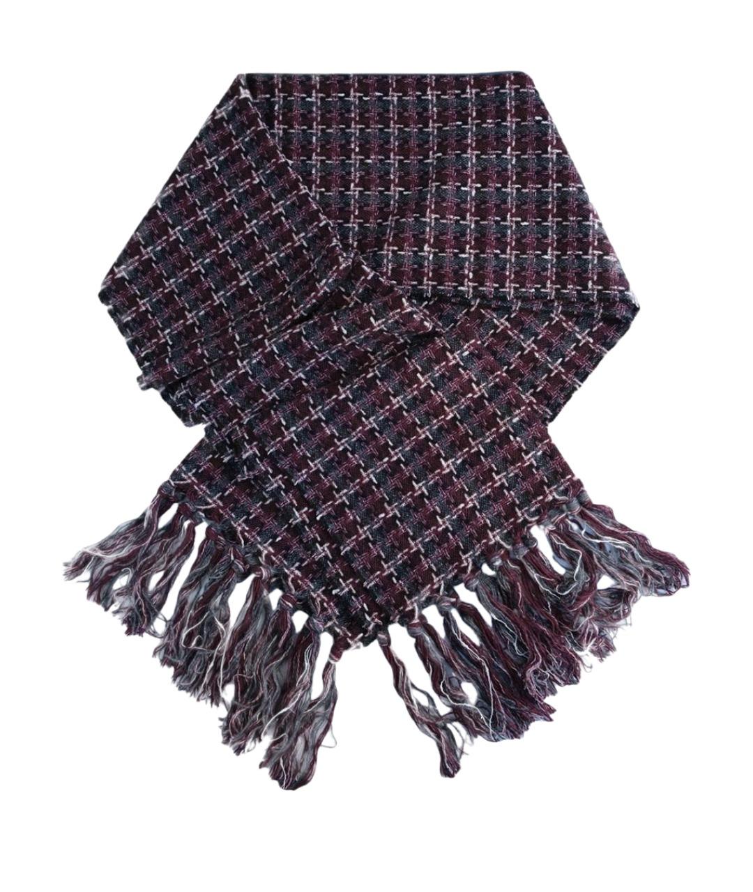 CHANEL Бордовый кашемировый шарф, фото 1