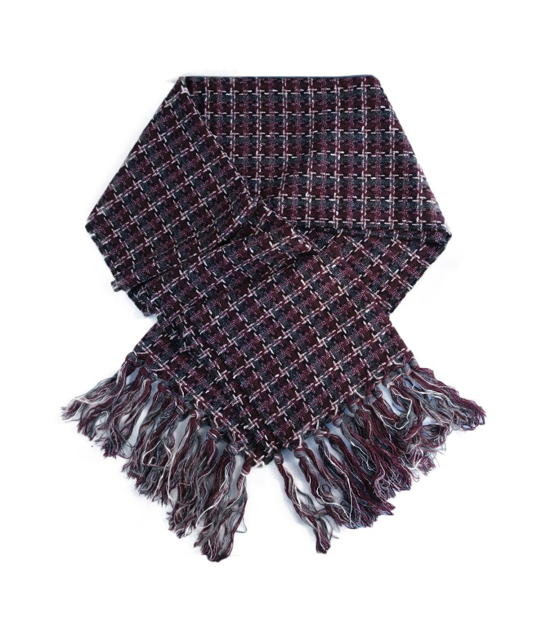 CHANEL Бордовый кашемировый шарф, фото 5
