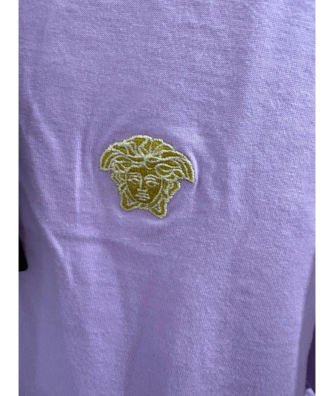 VERSACE Фиолетовая хлопковая футболка, фото 3
